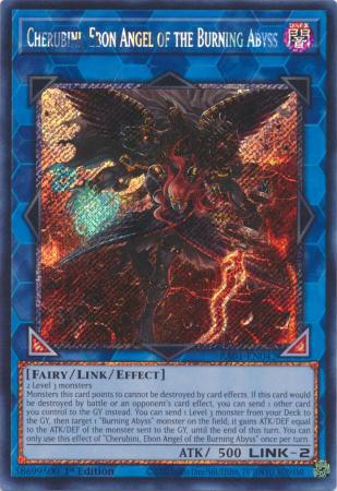 Cherubini, Ebon Angel of the Burning Abyss - RA01-EN042 - Platinum Secret Rare - 1st Edition