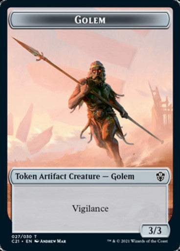 Golem Token (27) // Thopter Token (29) [Commander 2021 Tokens] [Non-Foil]