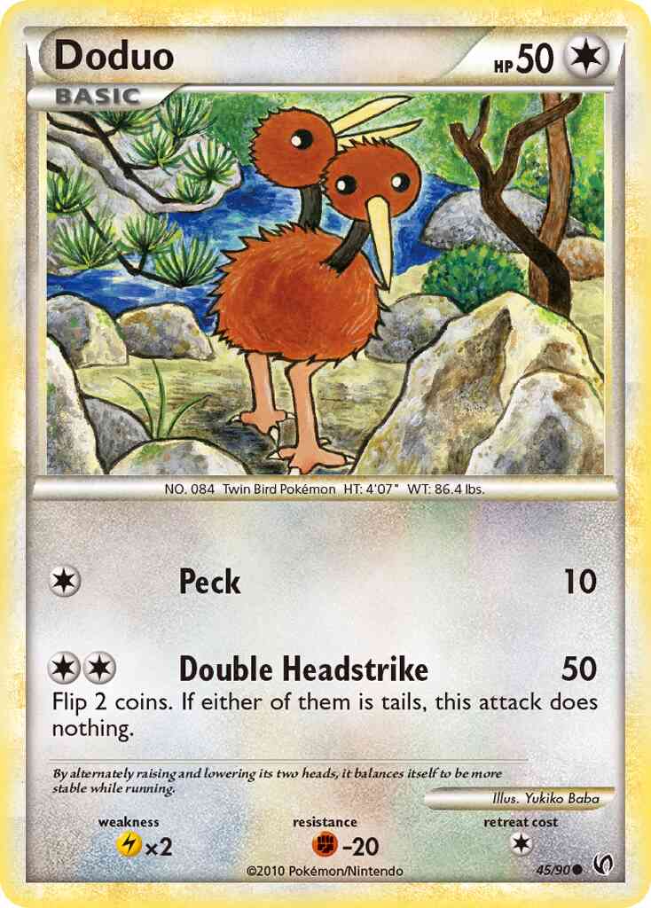 Doduo - 45/90 - Common [hgss3-45] [Non-Holo]