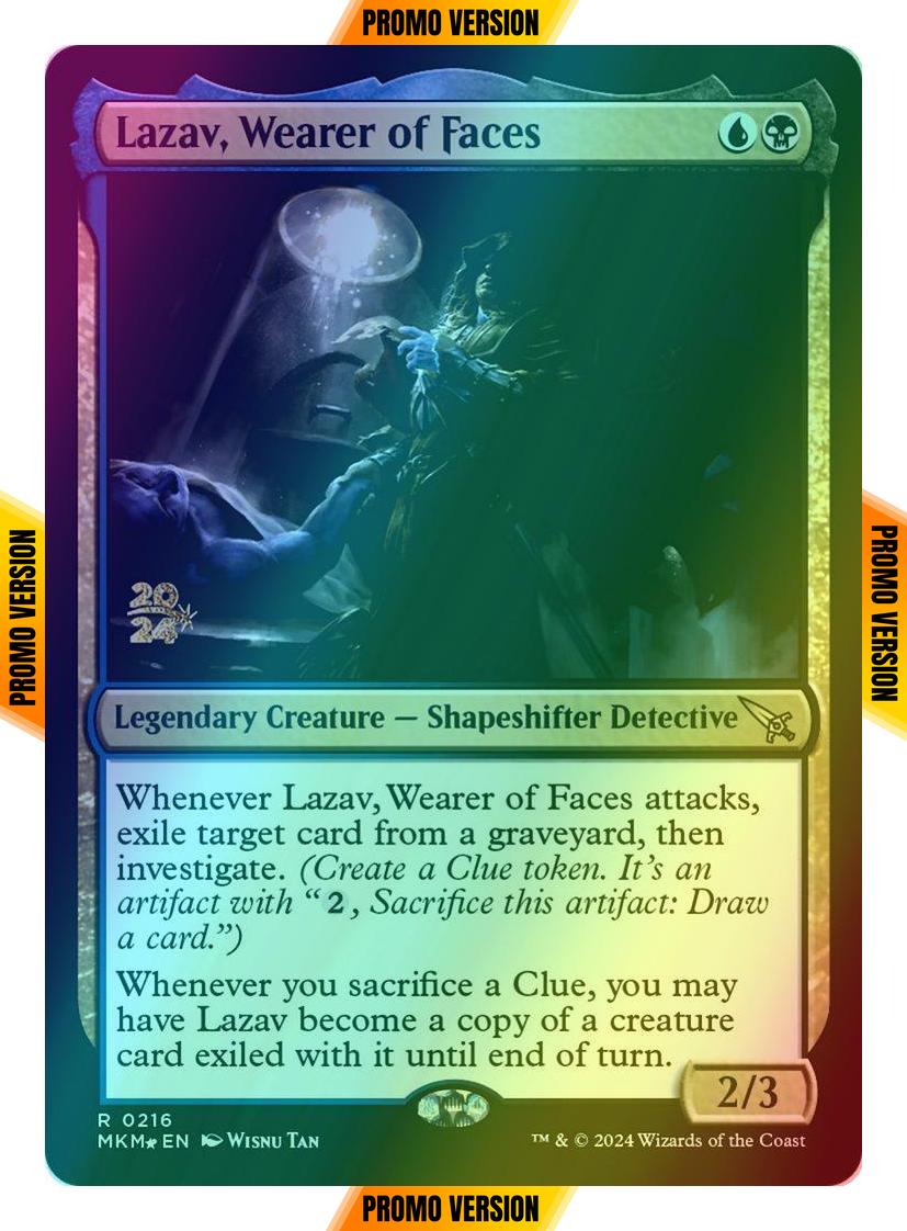Lazav, Wearer of Faces [216s] [Prerelease] [Murders at Karlov Manor: Promos] [Foil]
