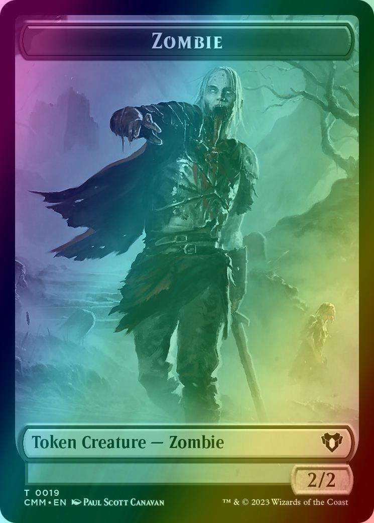 Clue Token (40) // Zombie Token (19) [Commander Masters: Tokens] [Foil]