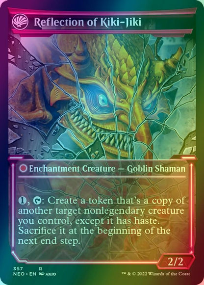 Fable of the Mirror-Breaker // Reflection of Kiki-Jiki [357] [Soft Glow Showcase] [Kamigawa: Neon Dynasty] [Foil]