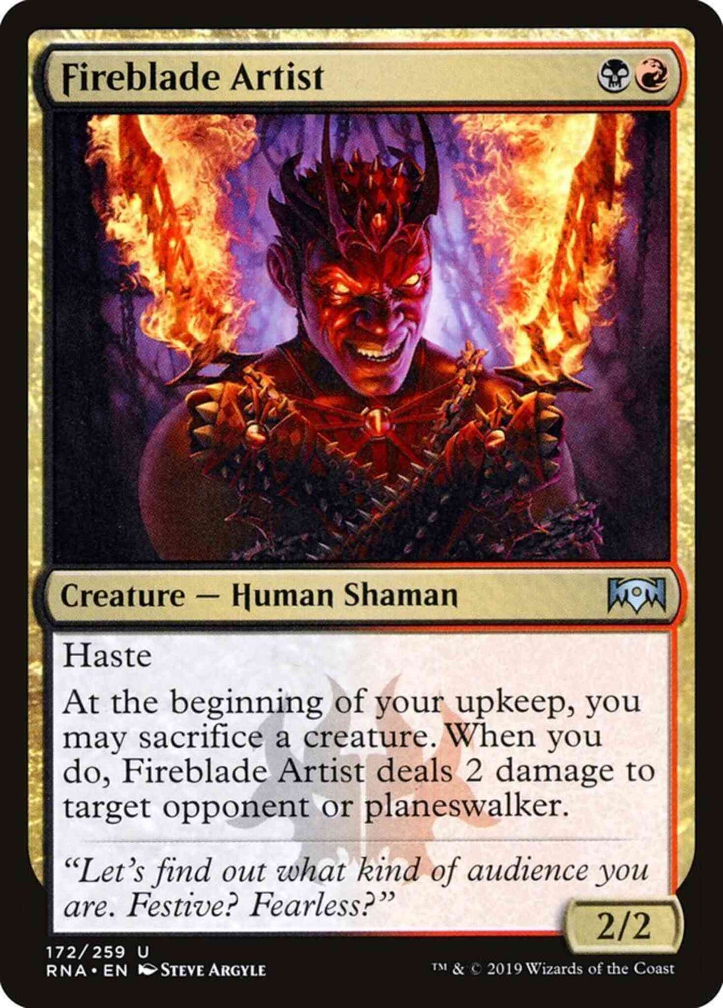 Fireblade Artist [172] [Ravnica Allegiance] [Non-Foil]