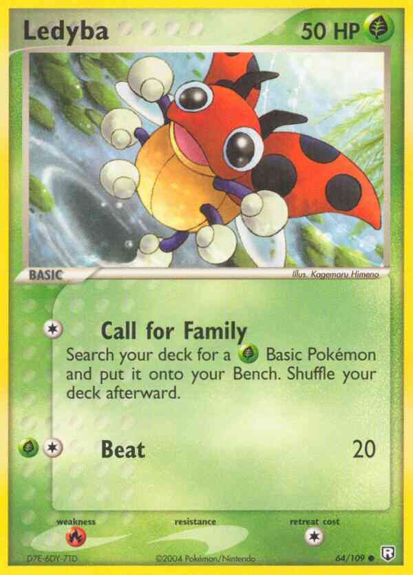 Ledyba - 64/109 - Common [ex7-64] [Reverse Holo]
