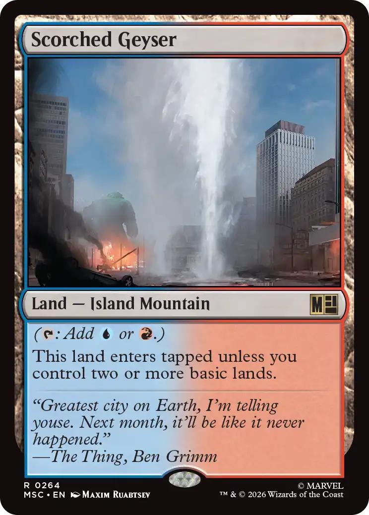 Scorched Geyser [264] [Marvel Super Heroes: Commander] [Non-Foil]