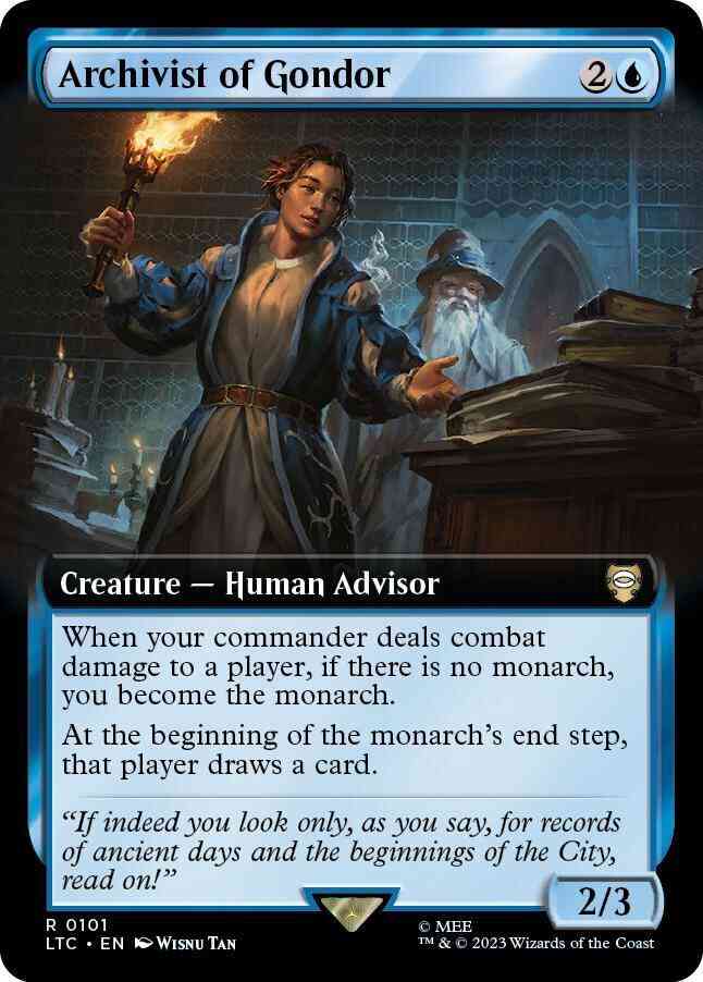 Archivist of Gondor [101] [Extended Art] [The Lord of the Rings: Tales of Middle-earth: Commander] [Non-Foil]