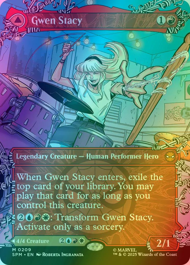 Gwen Stacy // Ghost-Spider [209] [Borderless] [Web-Slinger] [Marvel's Spider-Man] [Foil]