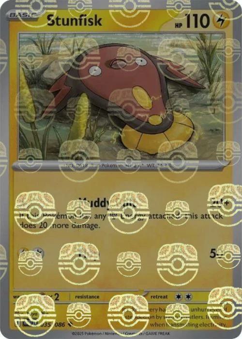 Stunfisk - Master Ball Pattern - 035/086 - Uncommon [sv105w-035] [Reverse Holo]