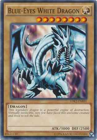 Blue-Eyes White Dragon (LOB art)  - LDK2-ENK01 - Common - 1st Edition