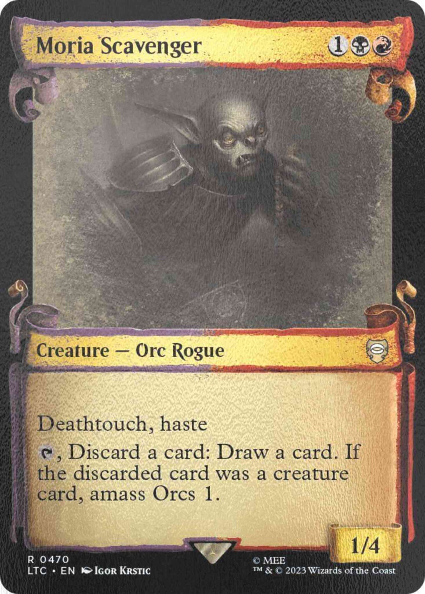 Moria Scavenger [470] [Scrolls Showcase] [The Lord of the Rings: Tales of Middle-earth: Commander] [Silver Foil]