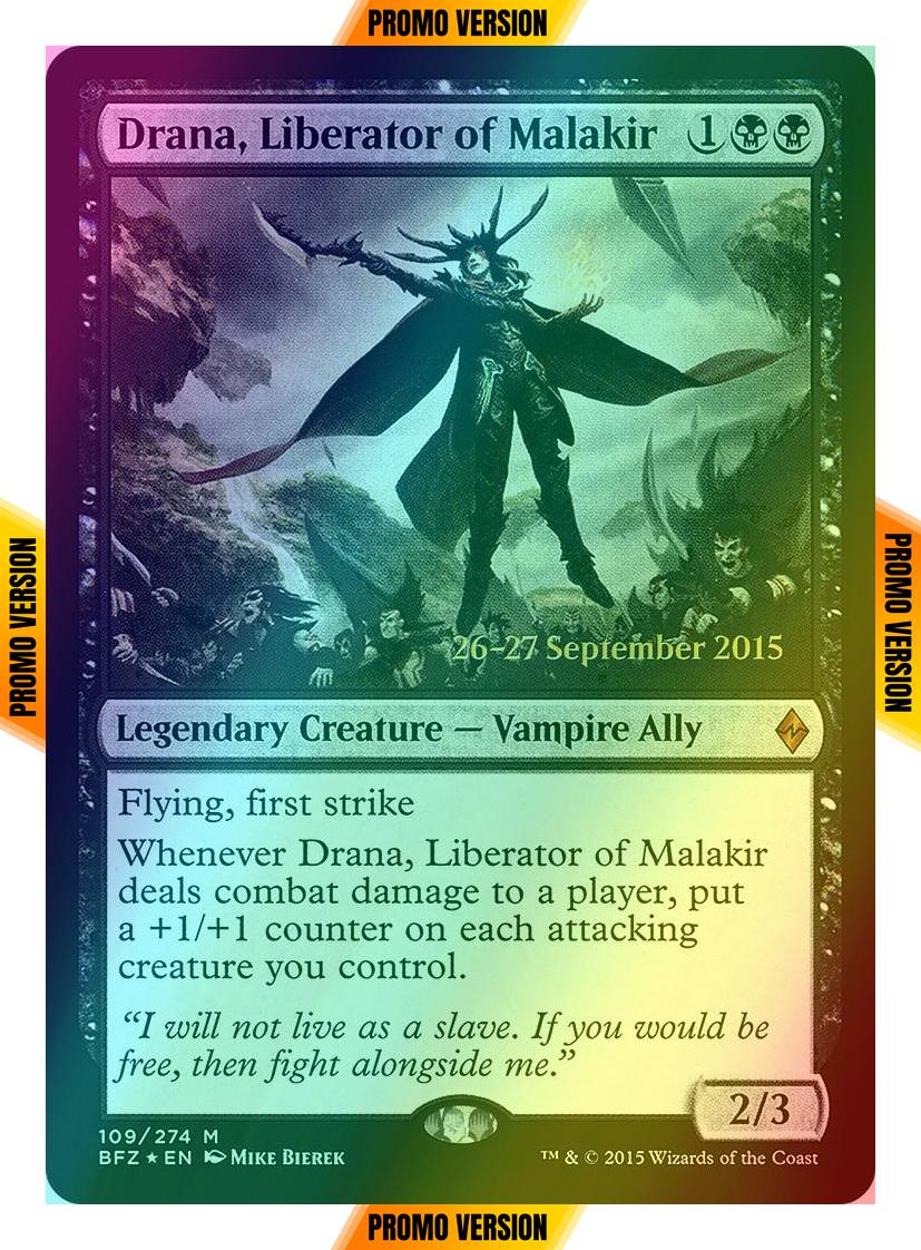 Drana, Liberator of Malakir [109s] [Battle for Zendikar Promos] [Foil]
