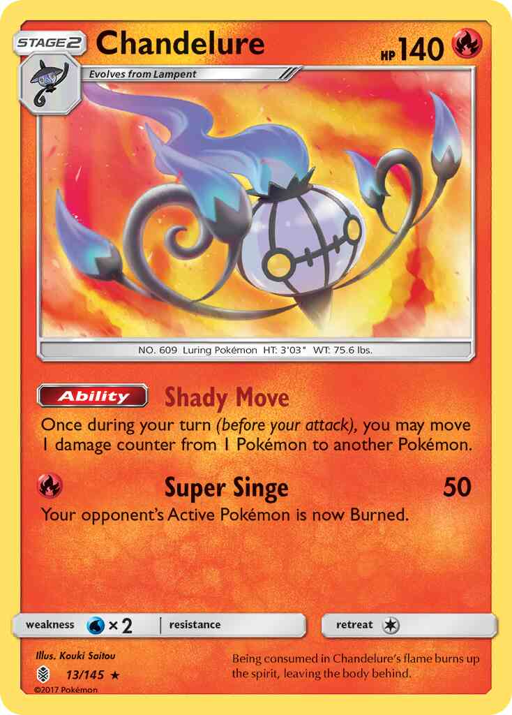 Chandelure - 13/145 - Rare Holo [sm2-13] [Reverse Holo]
