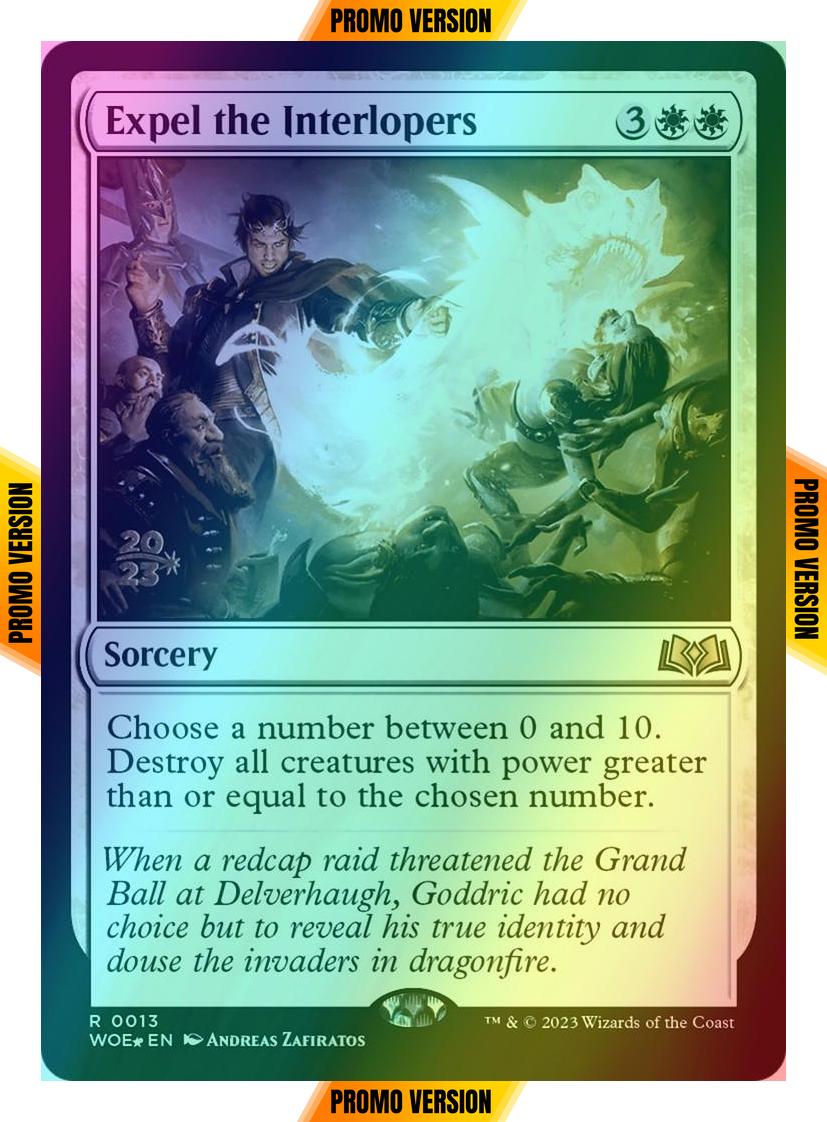 Expel the Interlopers [13s] [Prerelease] [Wilds of Eldraine: Promos] [Foil]