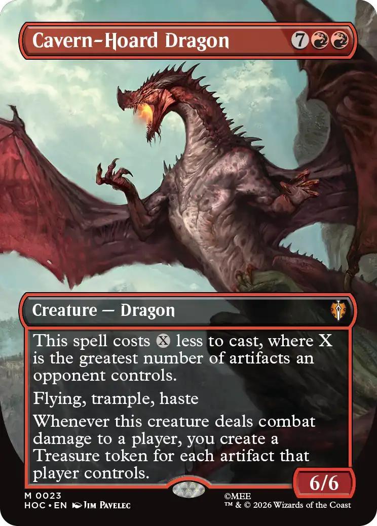 Cavern-Hoard Dragon [23] [Borderless] [Classic Artist] [The Hobbit: Commander] [Non-Foil]