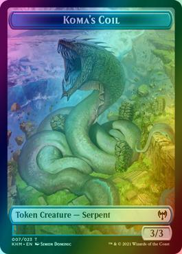 Human Warrior Token (03) // Koma's Coil Token (07) [Kaldheim Tokens] [Foil]