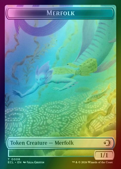 Merfolk Token (08) // Worm Token (09) [Lorwyn Eclipsed: Tokens] [Foil]