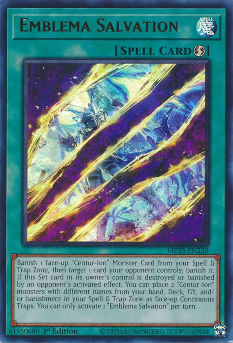 Emblema Salvation - MP25-EN230 - Ultra Rare - 1st Edition
