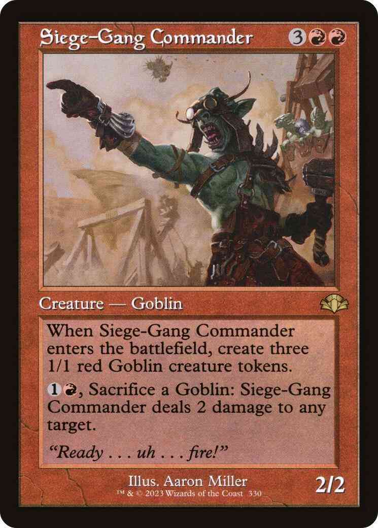 Siege-Gang Commander [330] [Retro Frame] [Dominaria Remastered] [Non-Foil]