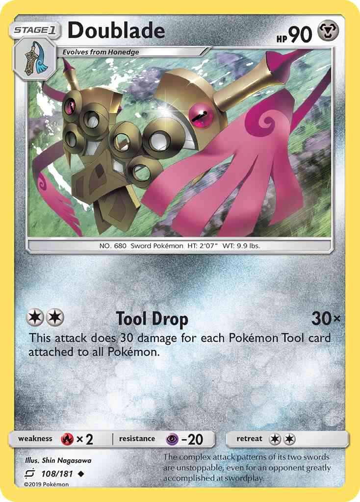 Doublade - 108/181 - Uncommon [sm9-108] [Reverse Holo]