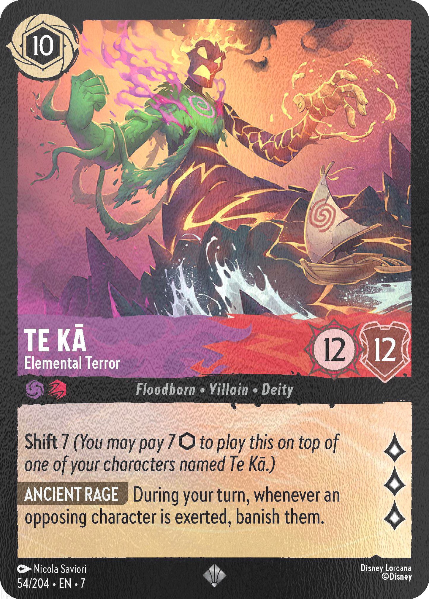 Te Ka - Elemental Terror - 54/204 [Archazia's Island] [Cold Foil]