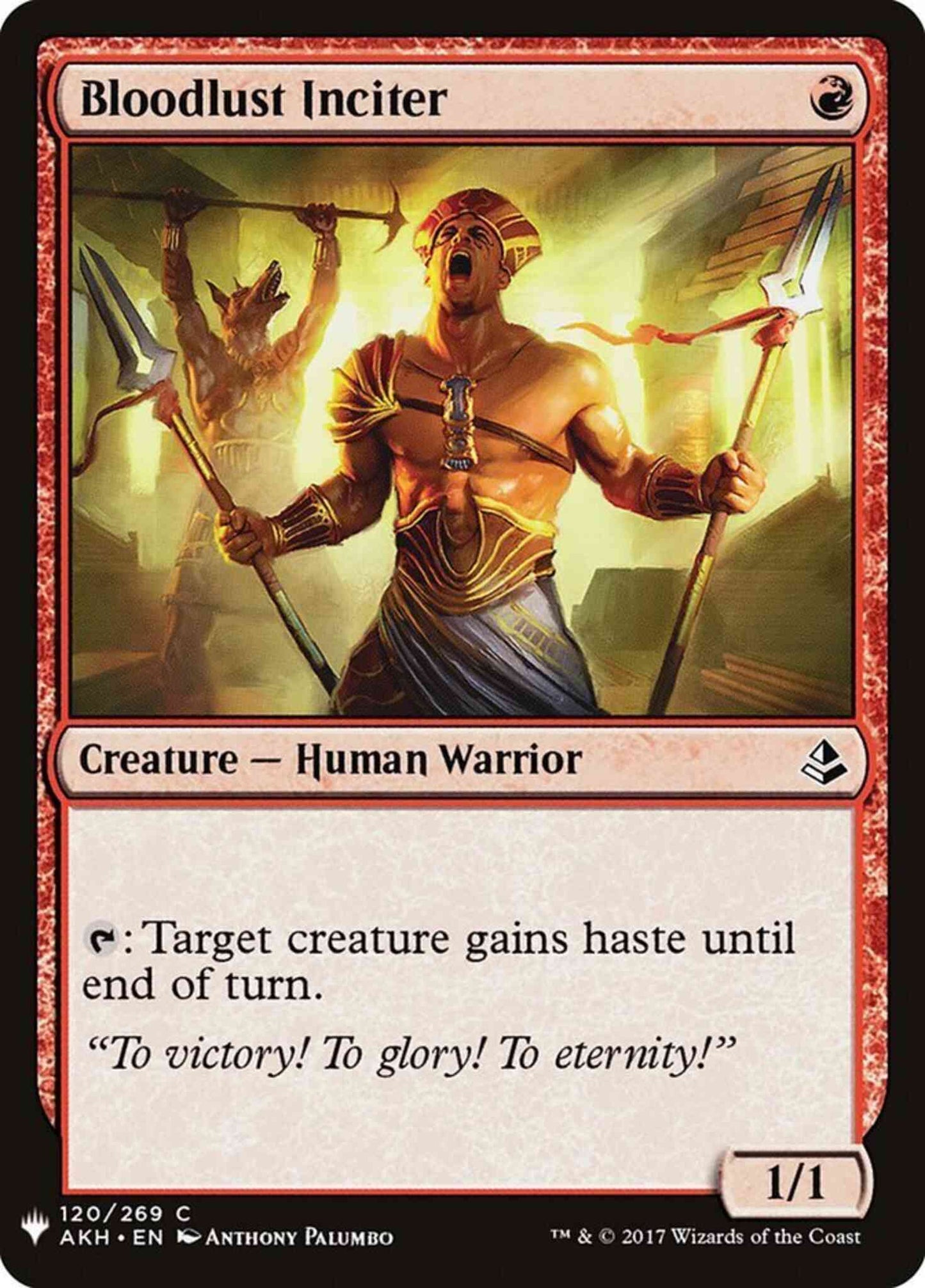 Bloodlust Inciter [AKH-120] [The List] [Non-Foil]