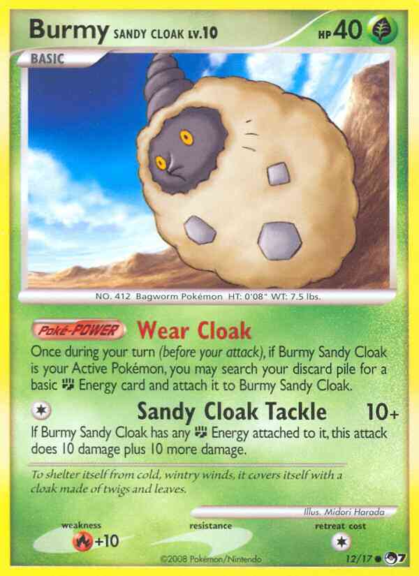 Burmy Sandy Cloak - 12/17 - Common [pop7-12] [Non-Holo]
