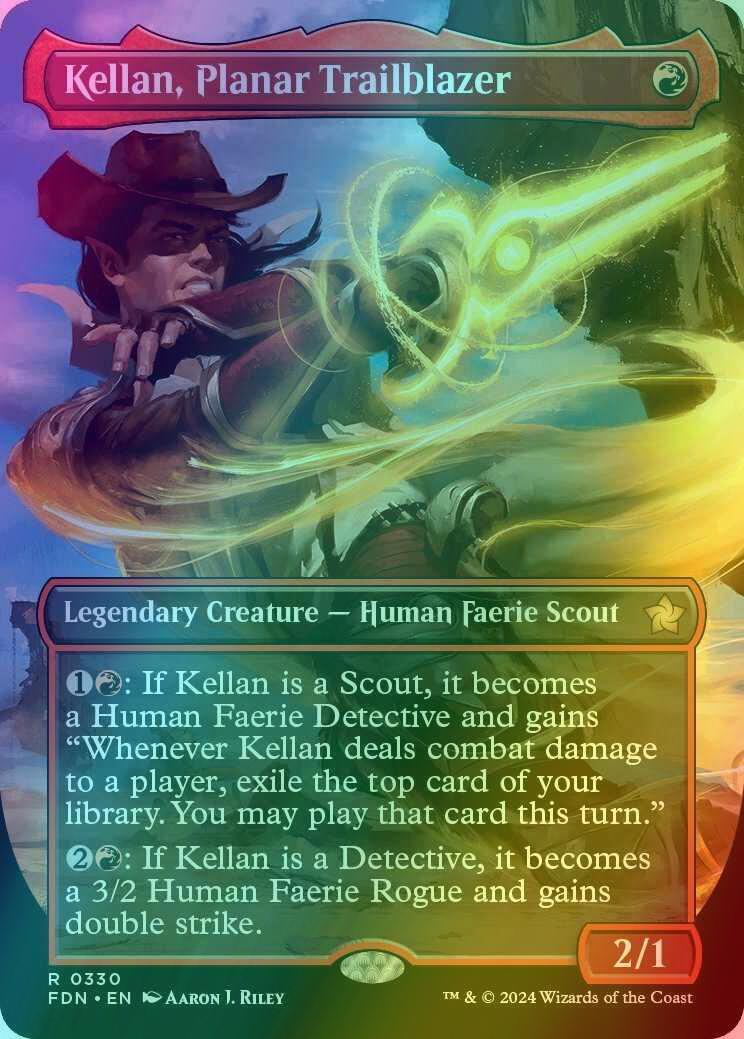 Kellan, Planar Trailblazer [330] [Borderless] [Foundations] [Foil]