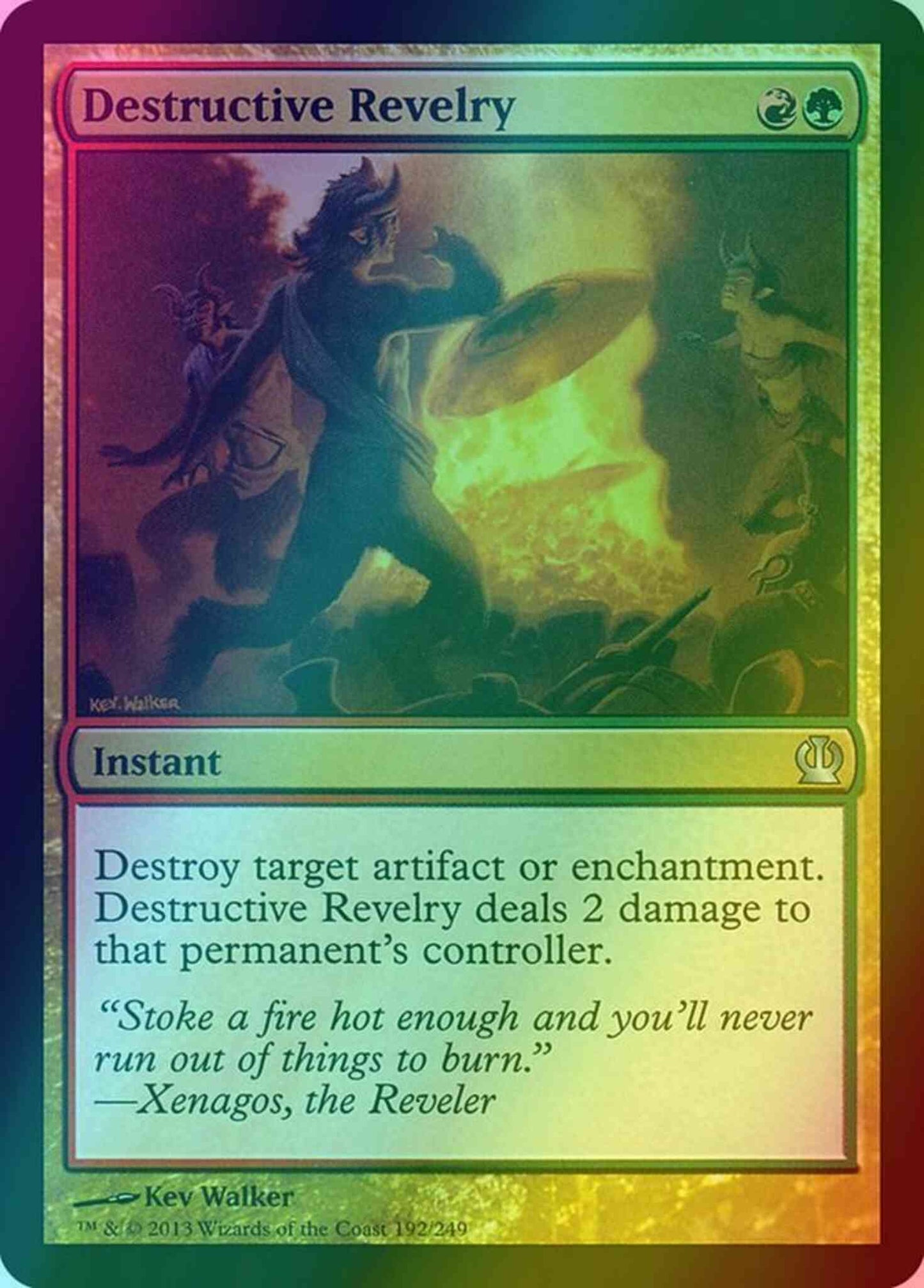 Destructive Revelry [192] [Theros] [Foil]