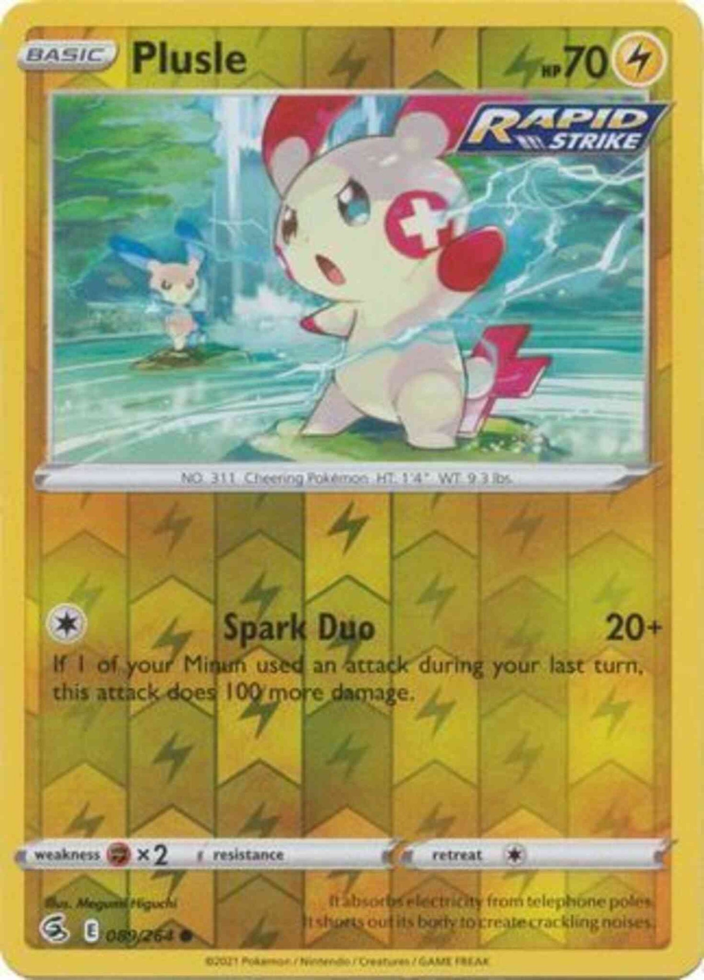 Plusle - 089/264 - Common [SWSH8-089] [Reverse Holo]