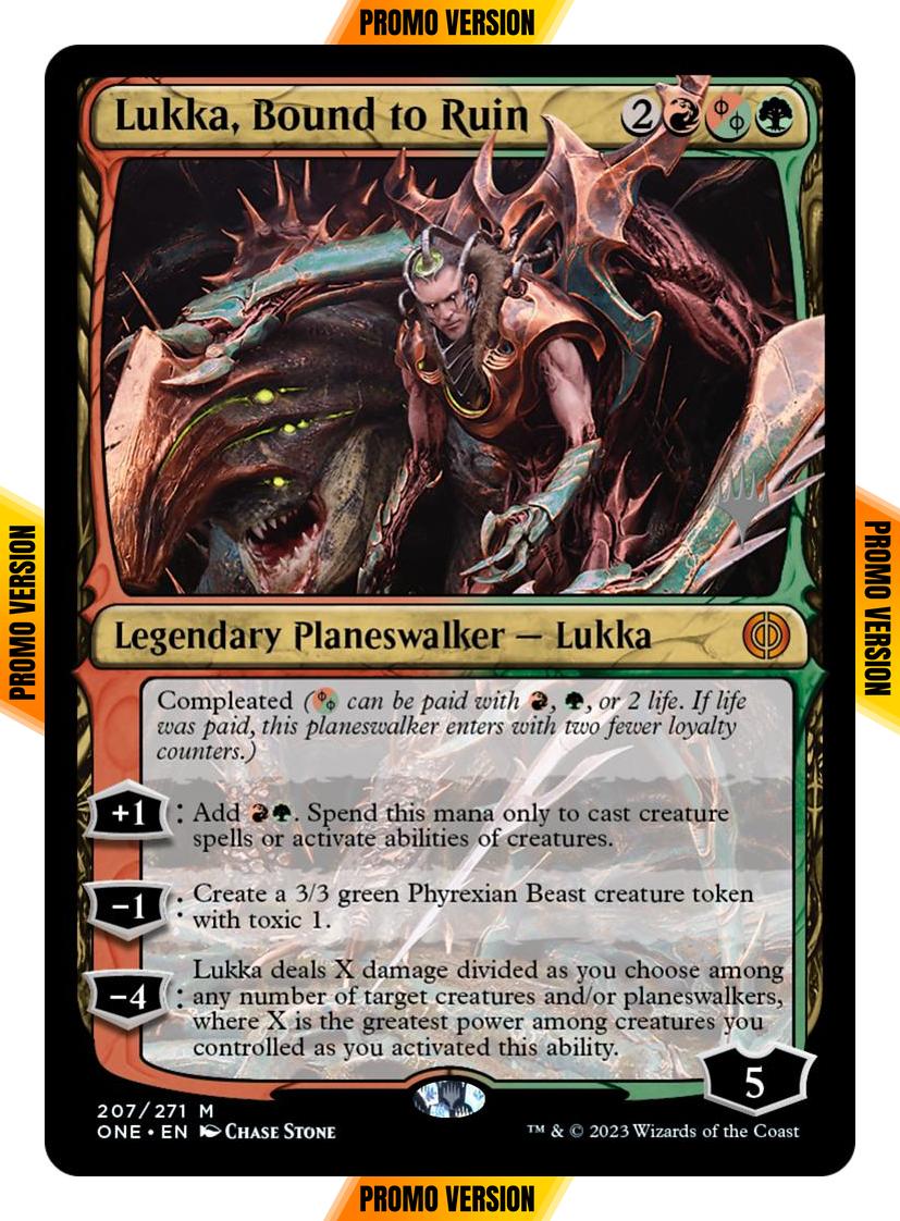 Lukka, Bound to Ruin [207p] [Promo Pack] [Phyrexia: All Will Be One: Promos] [Non-Foil]