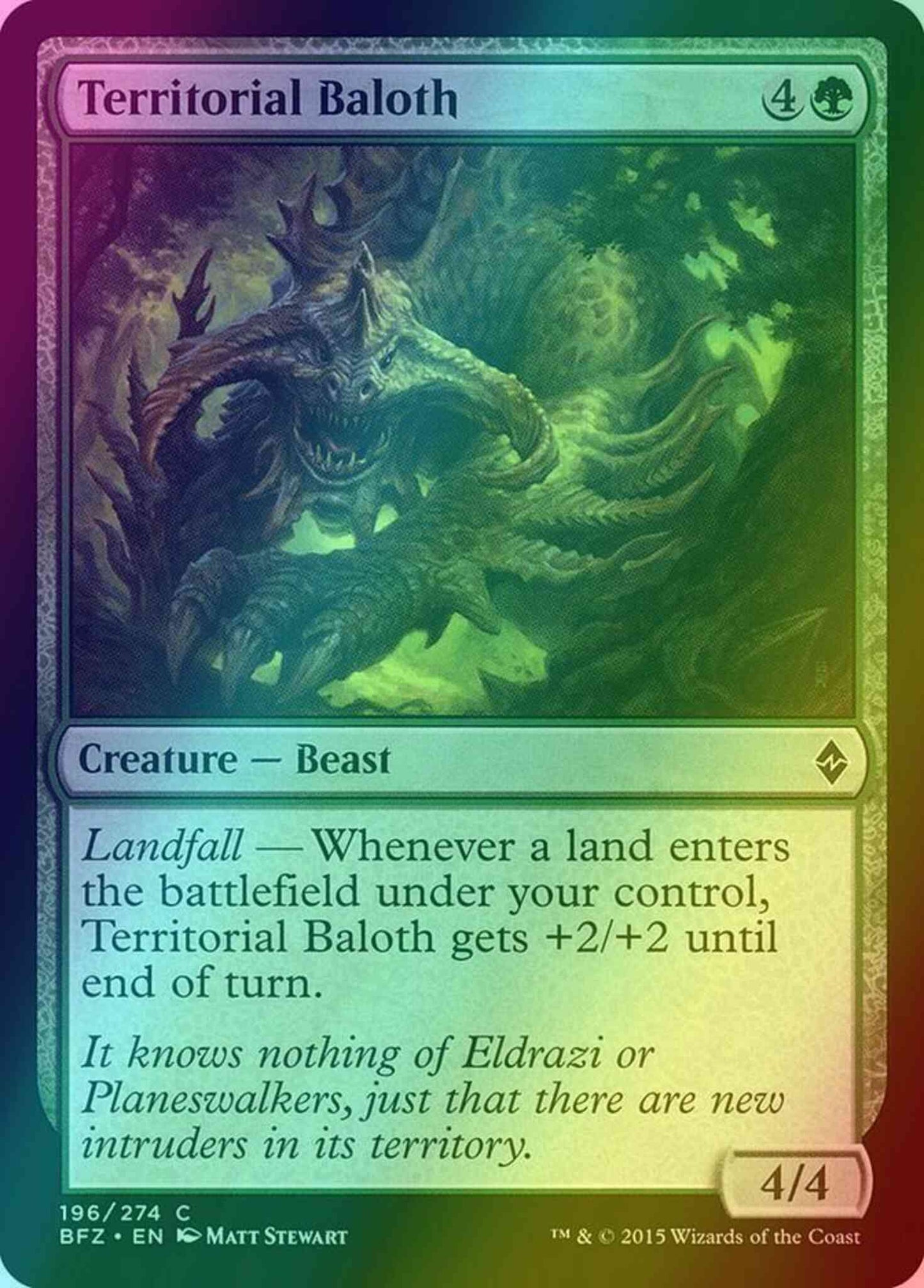 Territorial Baloth [196] [Battle for Zendikar] [Foil]