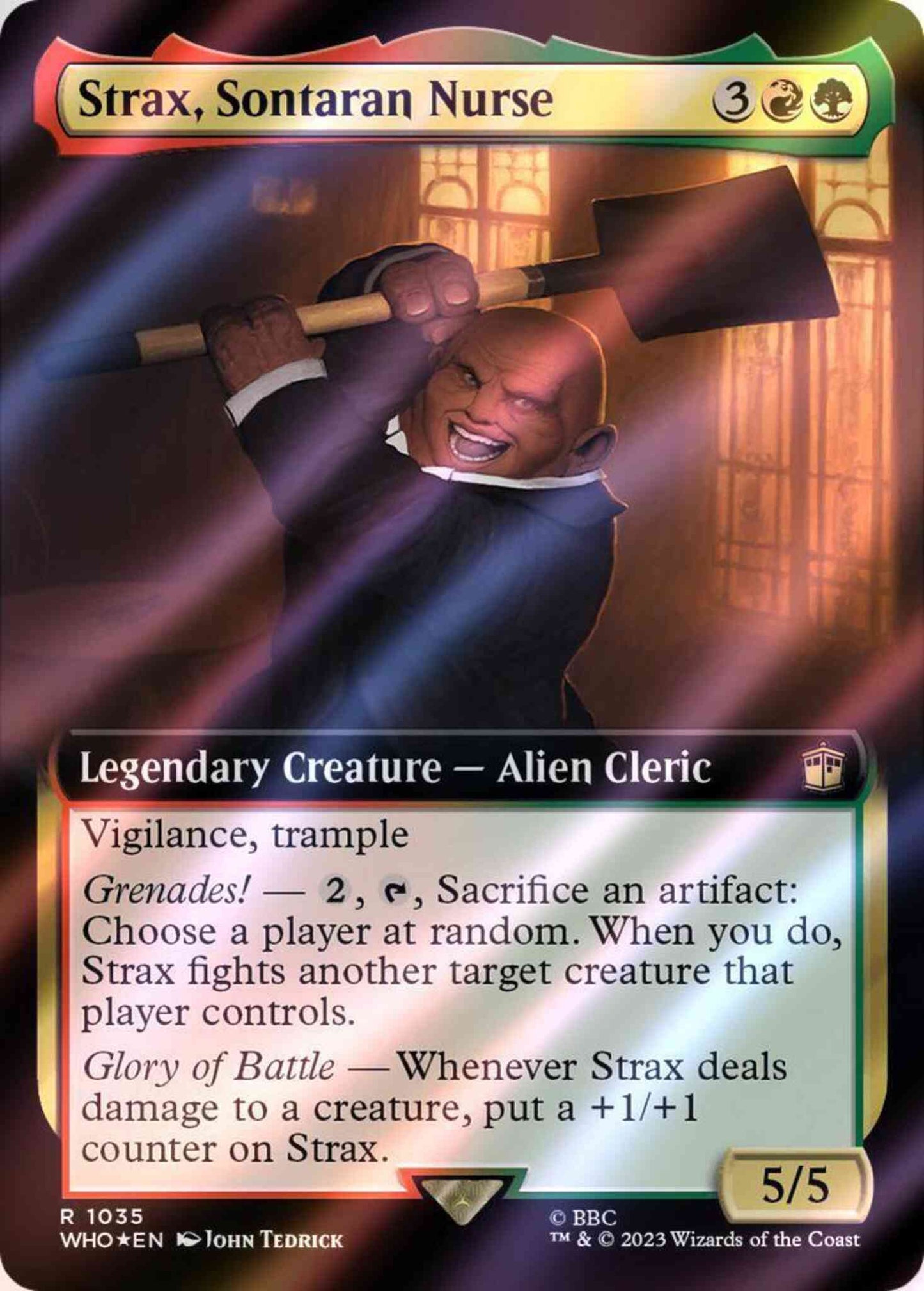 Strax, Sontaran Nurse [1035] [Extended Art] [Universes Beyond: Doctor Who] [Surge Foil]