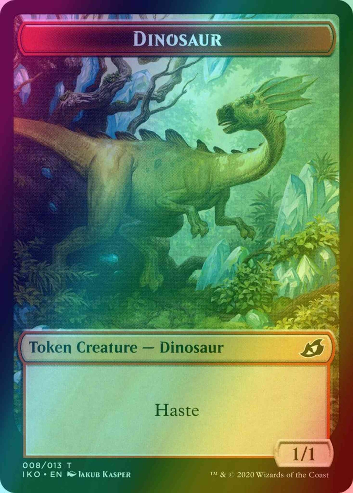 Dinosaur Token (08) // Human Soldier Token (03) [Ikoria Lair of Behemoths Tokens] [Foil]