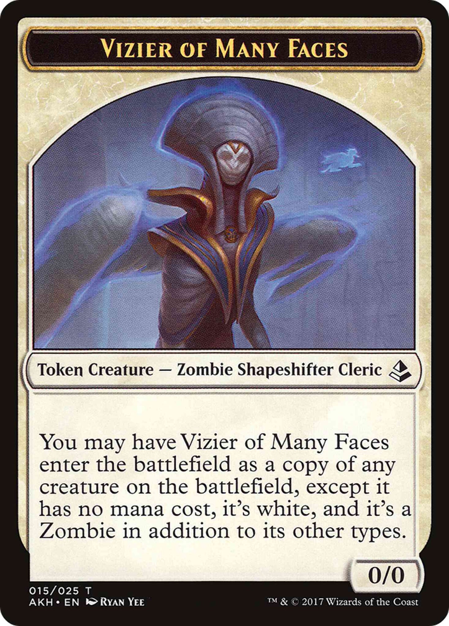 Vizier of Many Faces Token (15) // Zombie Token (20) [Amonkhet Tokens] [Non-Foil]