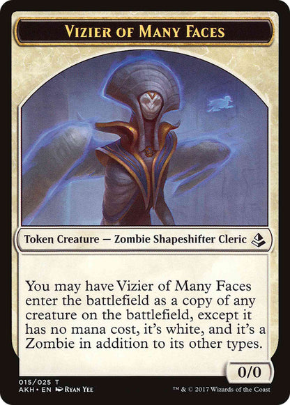 Vizier of Many Faces Token (15) // Zombie Token (20) [Amonkhet Tokens] [Non-Foil]