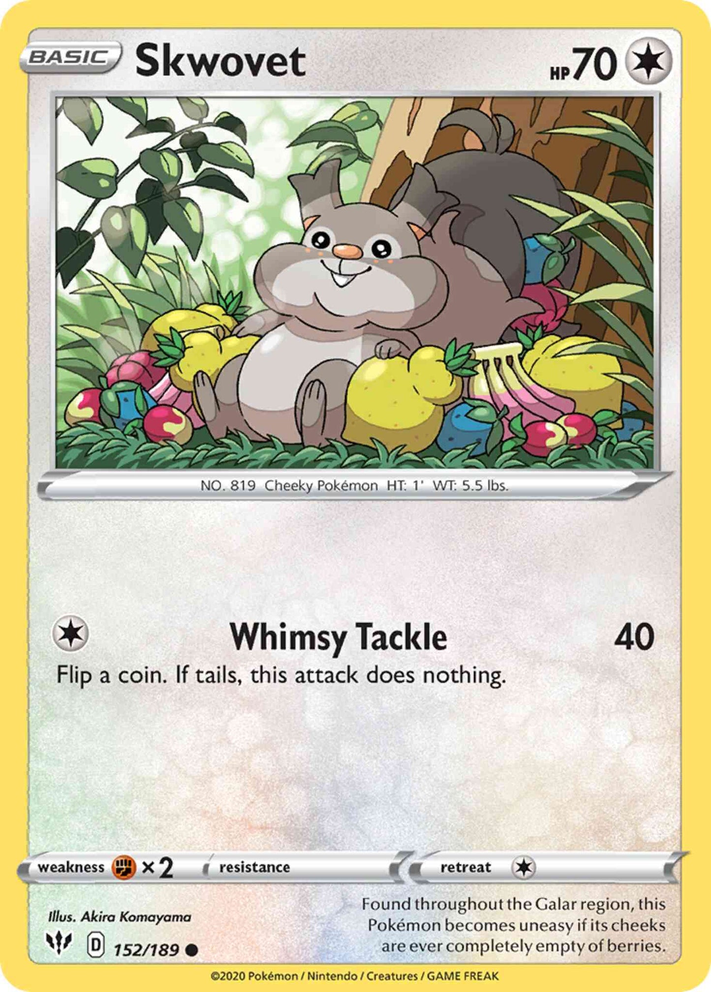 Skwovet - 152/189 - Common [swsh3-152] [Non-Holo]