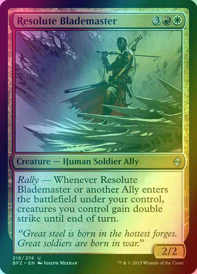 Resolute Blademaster [218] [Battle for Zendikar] [Foil]