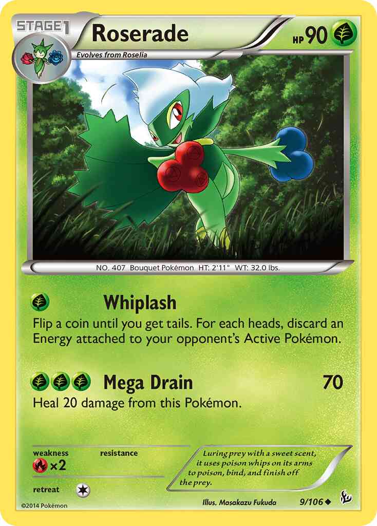 Roserade - 9/106 - Uncommon [xy2-9] [Non-Holo]