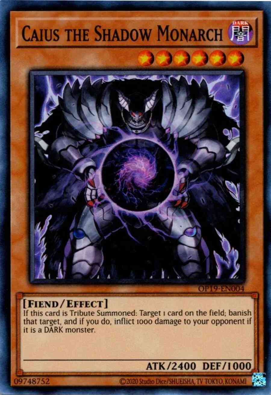 Caius the Shadow Monarch - OP19-EN004 - Super Rare - Unlimited