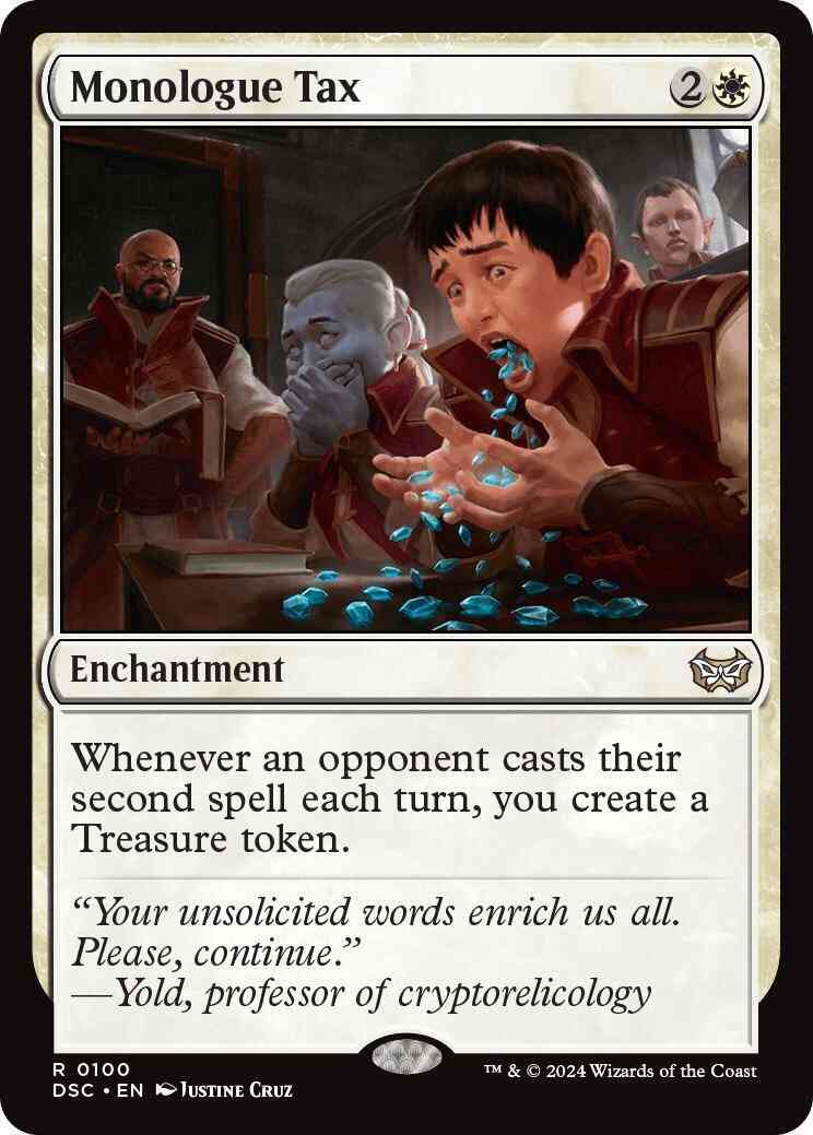 Monologue Tax [100] [Duskmourn: House of Horror: Commander] [Non-Foil]