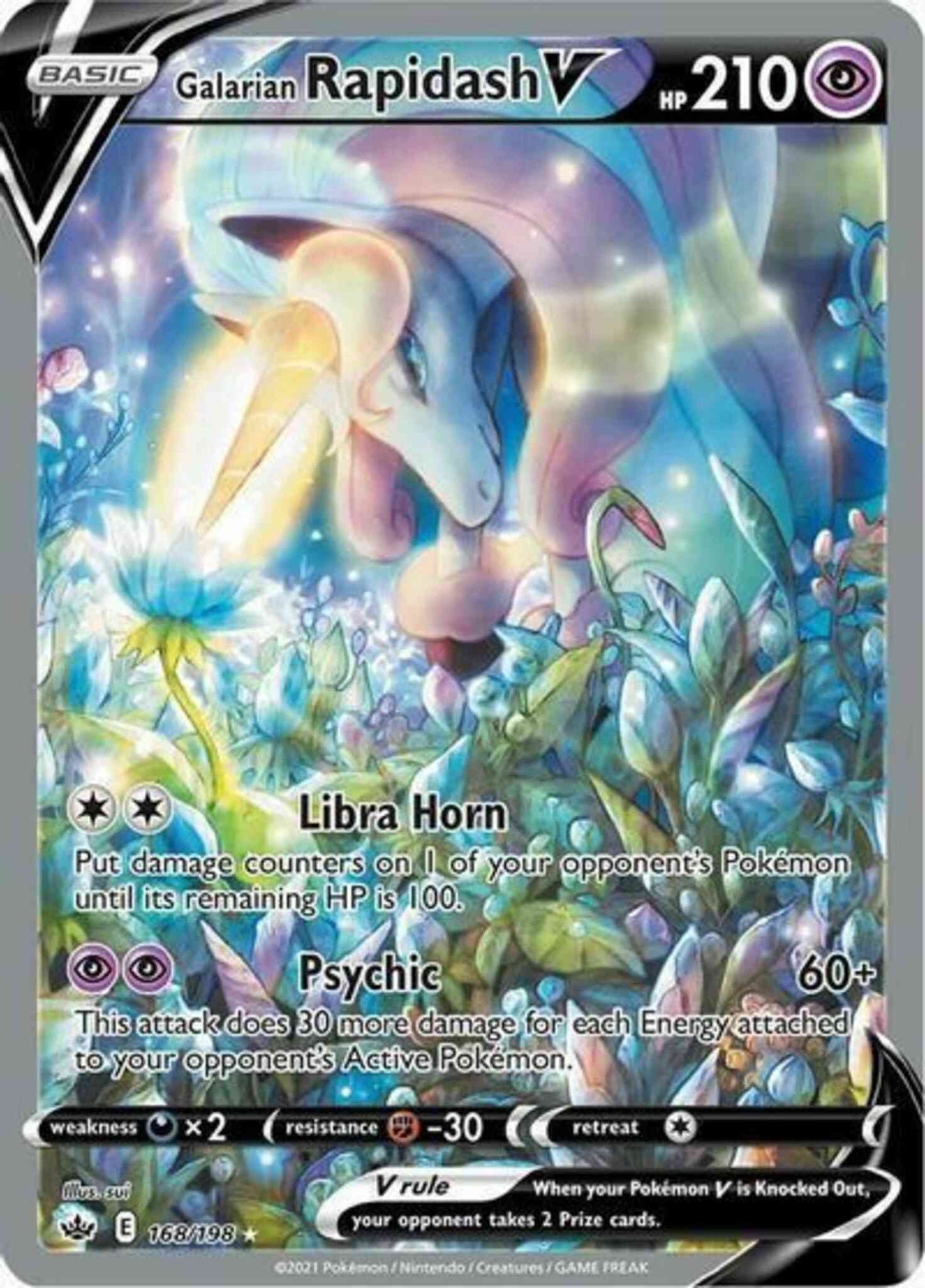 Galarian Rapidash V - 168/198 - Rare Ultra [swsh6-168] [Ultra]