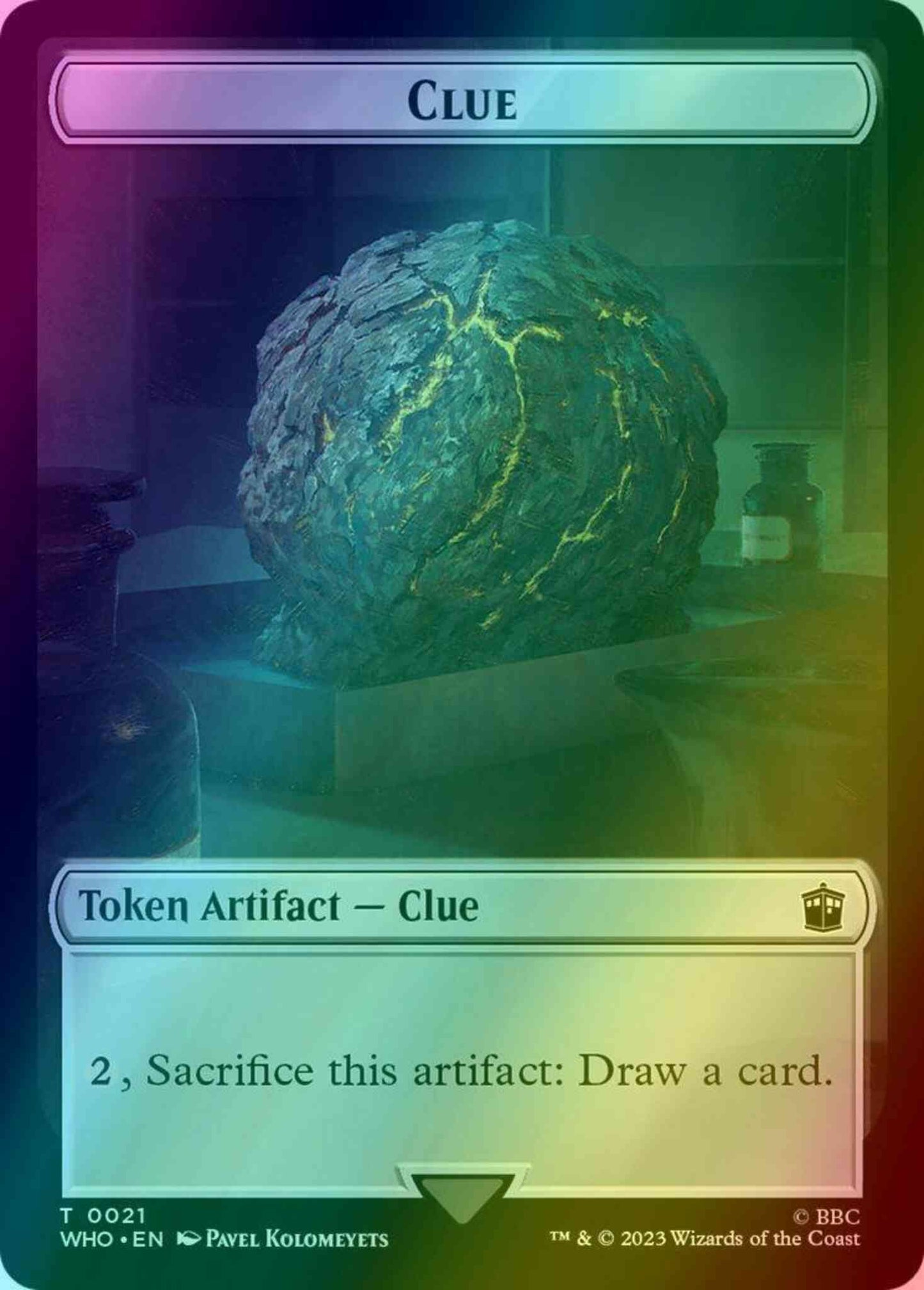 Clue Token (21) // Copy Token (01) [Universes Beyond: Doctor Who: Tokens] [Foil]