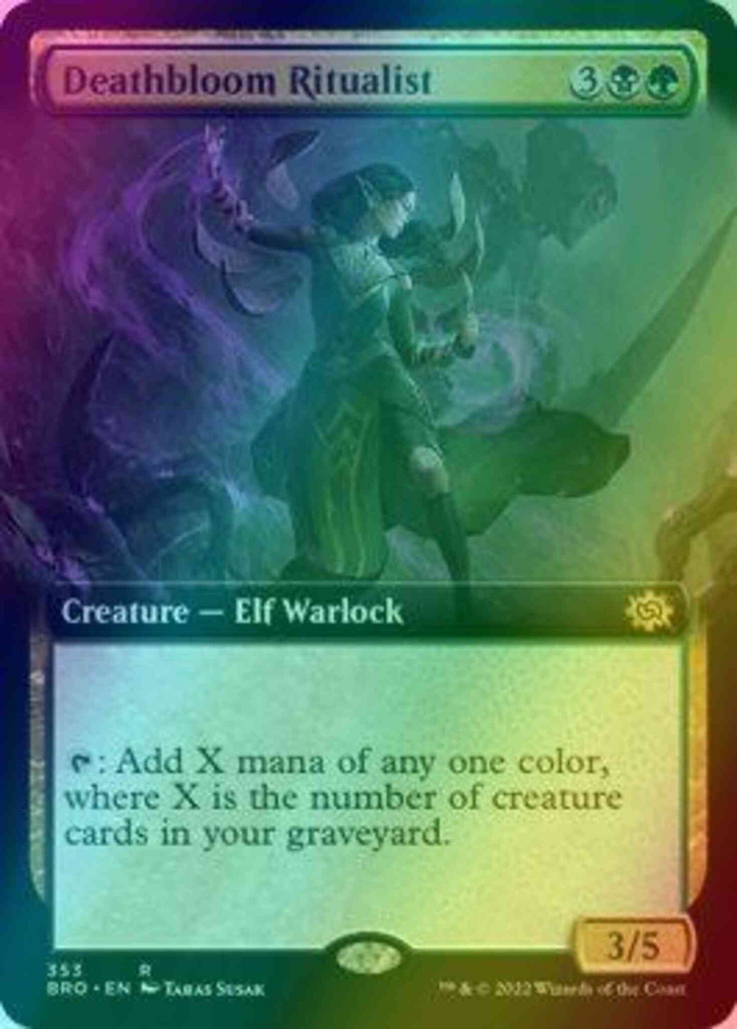 Deathbloom Ritualist [353] [Extended Art] [The Brothers' War] [Foil]