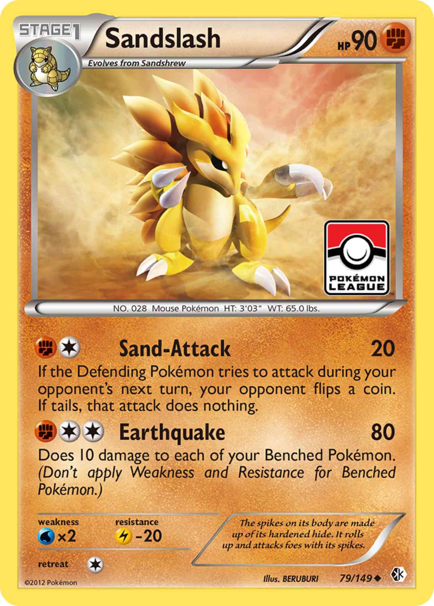 Sandslash - 79/149 - Uncommon [bw7-79] [Reverse Holo]