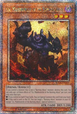 Cir, Malebranche of the Burning Abyss - RA04-EN234 - Quarter Century Secret Rare - 1st Edition