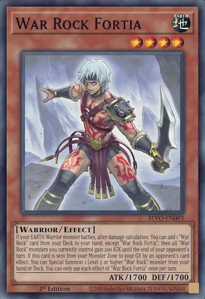 War Rock Fortia - BLVO-EN093 - Super Rare - 1st Edition