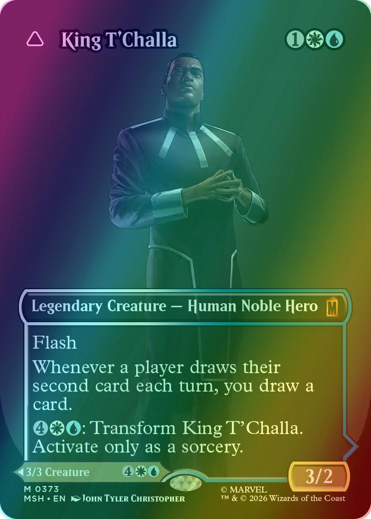 King T'Challa // Black Panther, Hope Enduring [373] [Borderless] [Logo] [Marvel Super Heroes] [Foil]