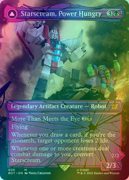 Starscream, Power Hungry // Starscream, Seeker Leader [20] [Borderless] [Shattered Glass] [Universes Beyond: Transformers] [Foil]