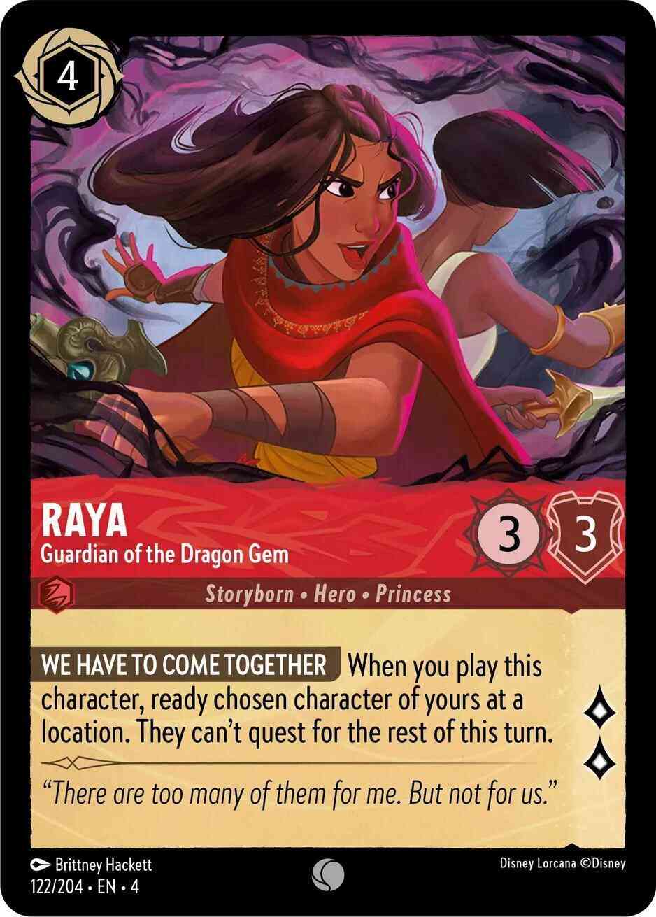 Raya - Guardian of the Dragon Gem - 122/204 [Ursula's Return] [Non-Foil]