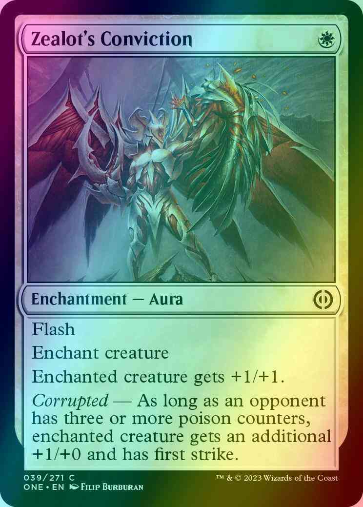 Zealot's Conviction [39] [Phyrexia: All Will Be One] [Foil]